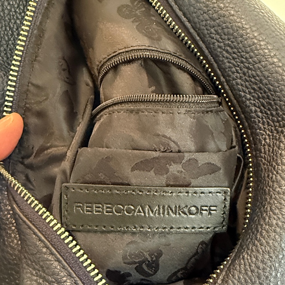 Rebecca Minkoff Navy pebbled Leather Backpack - Picture 2 of 7